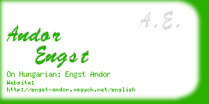 andor engst business card